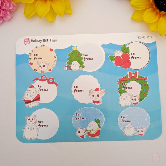 Mingoo and Zeus Holiday Treats (Round) | 8 x 6 inches