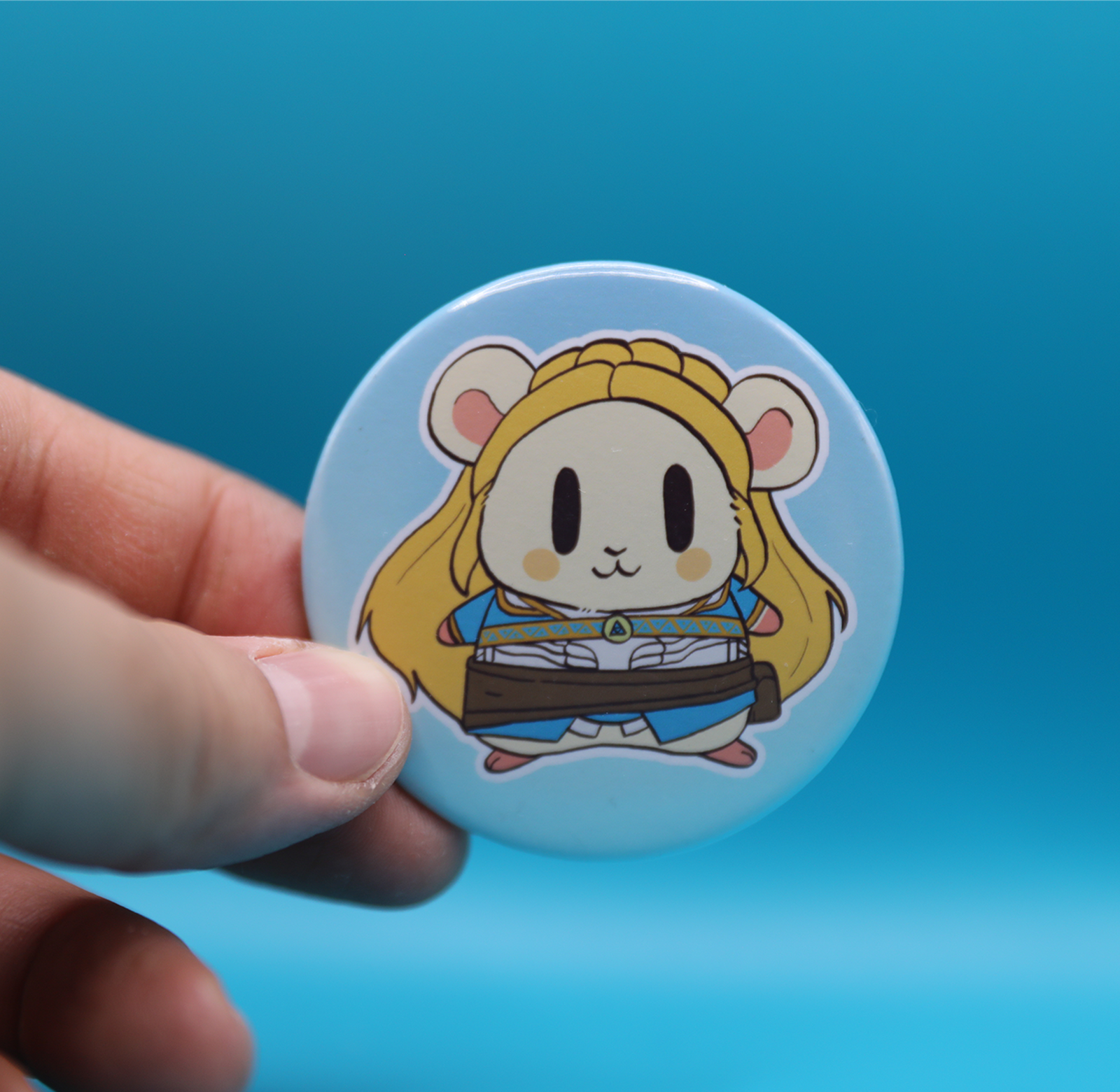 Button Pin | Lab Hamster Zelda | 2.28 inches