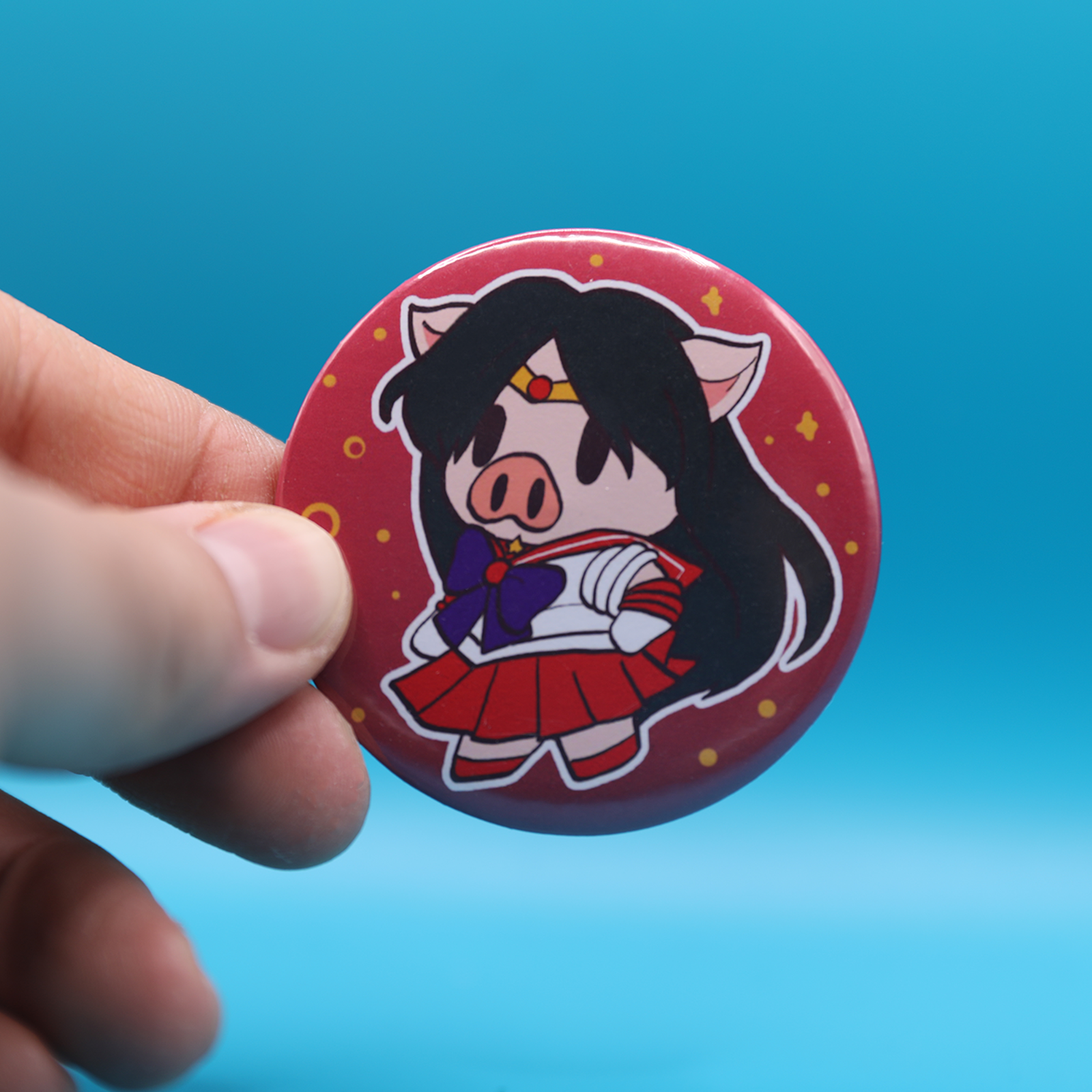 Button Pin | Lab Pig Sailor SS Mars | 2.28 inch button pin