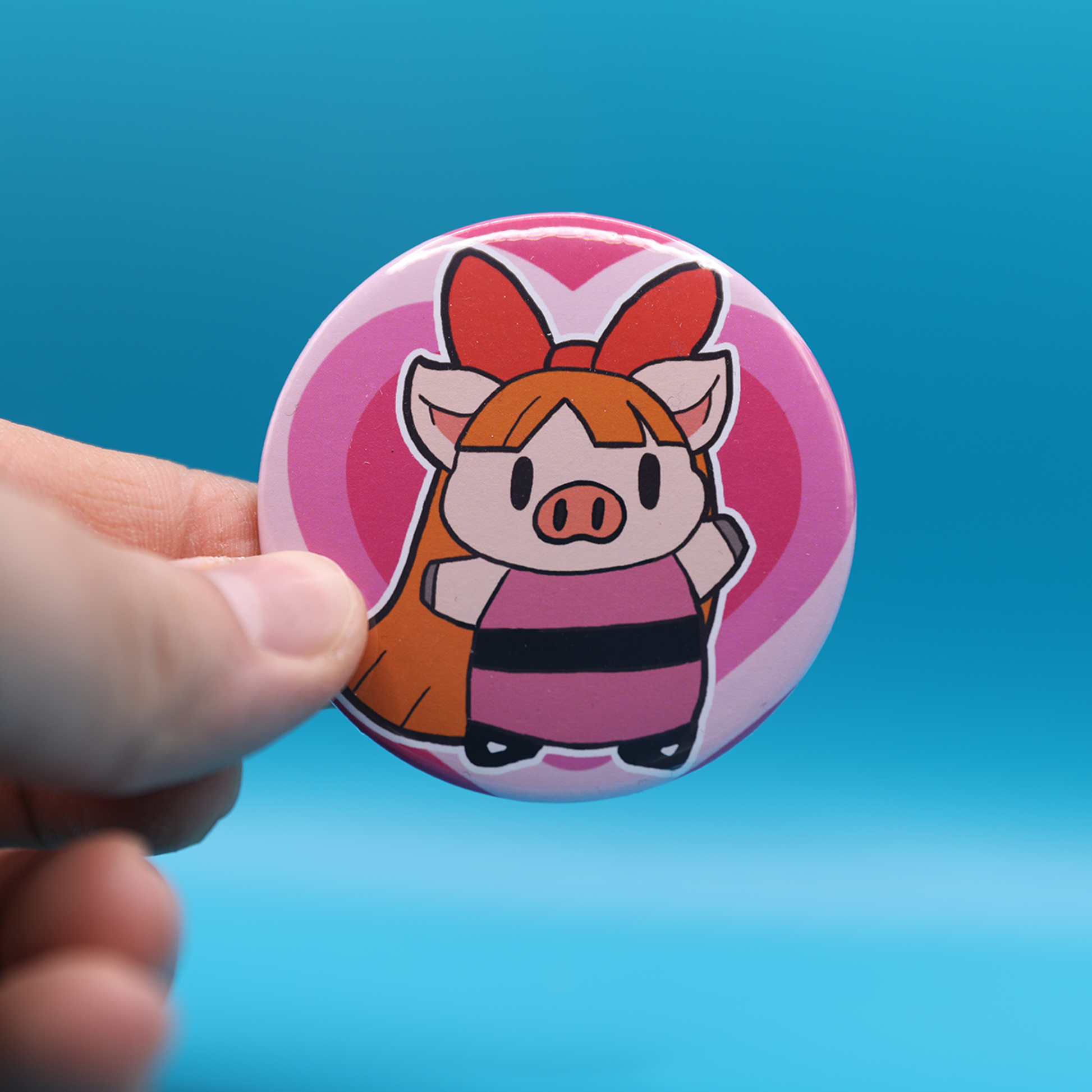 Button Pin | Lab Pig PPG Blossom | 2.28 inches