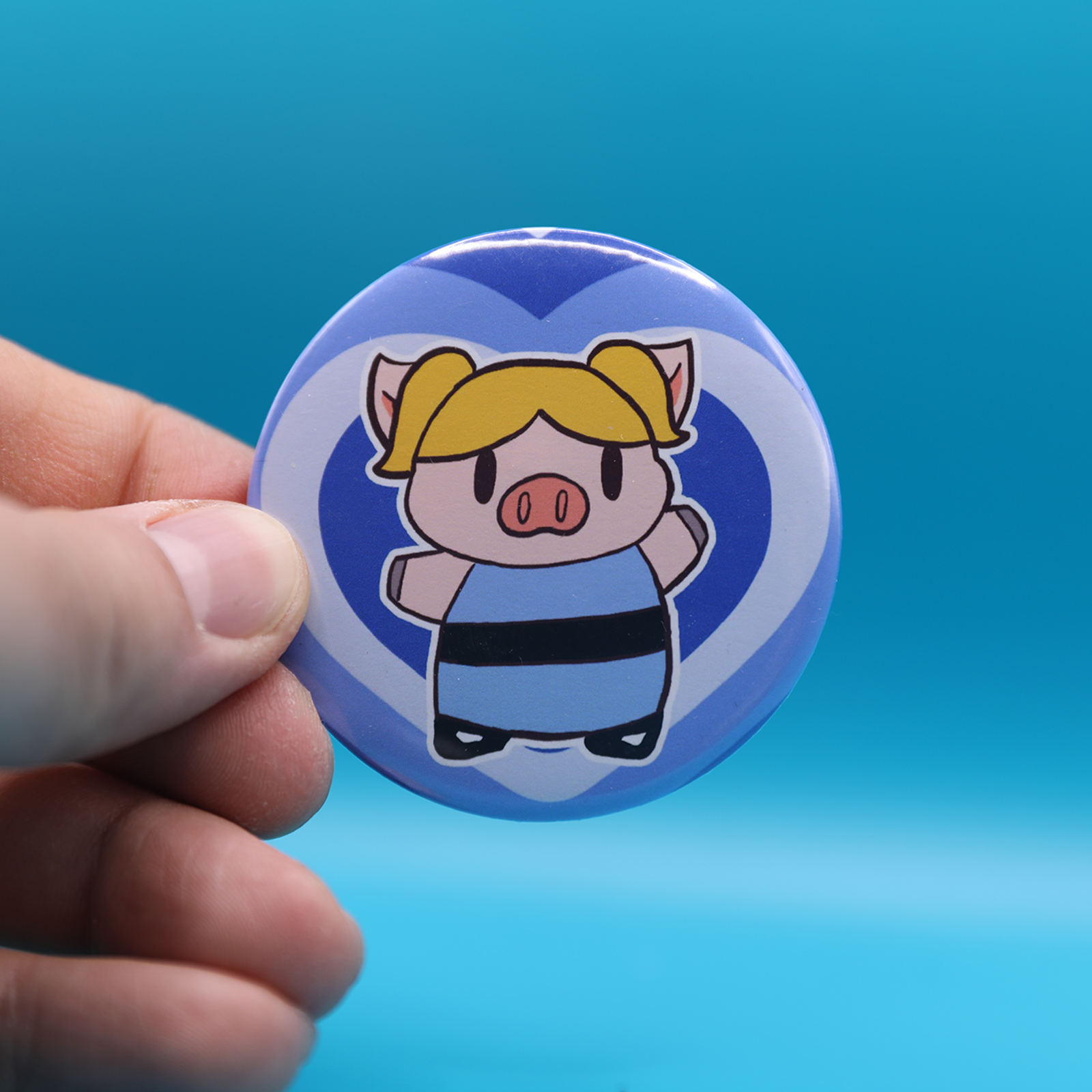 Button Pin | Lab Pig PPG Bubbles | 2.28 inches