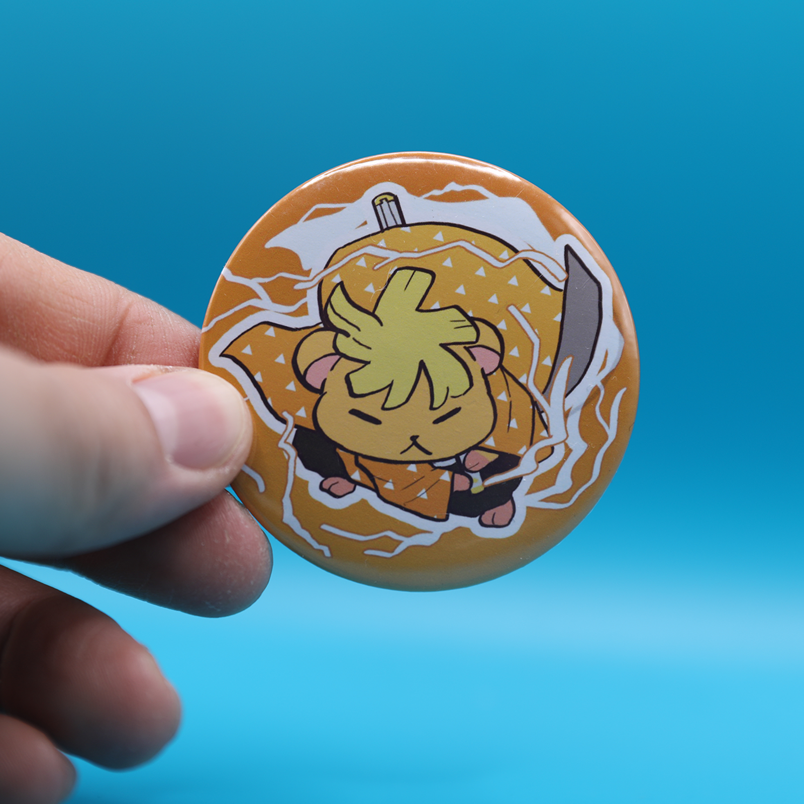 Button Pin | Lab Hamster DS Zenitsu | 2.28 inches