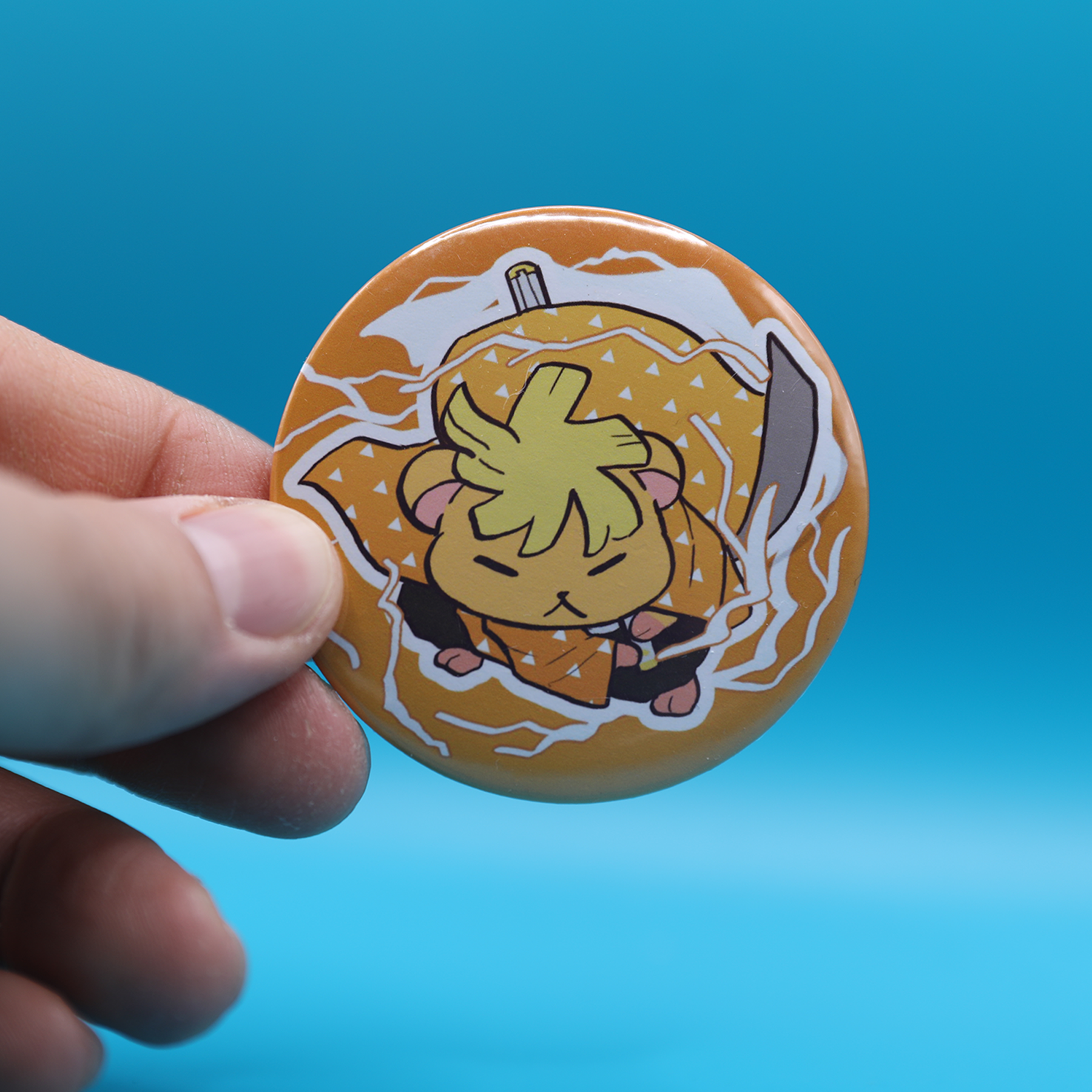 Button Pin | Lab Hamster DS Zenitsu | 2.28 inches