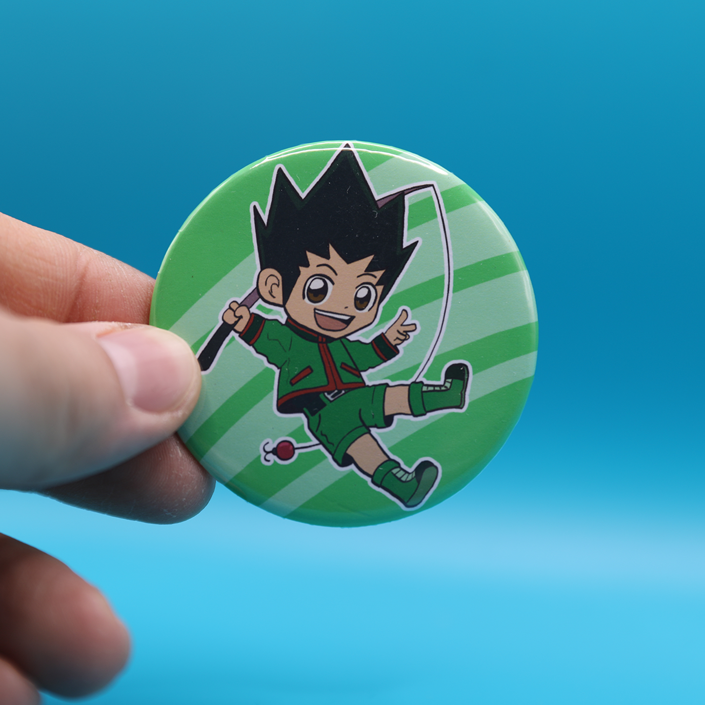 Button Pin | Chibi Hunter Boy X | 2.28 inches