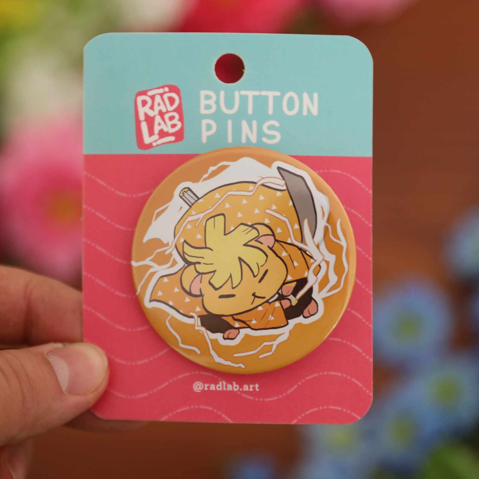 Button Pin | Lab Hamster DS Zenitsu | 2.28 inches