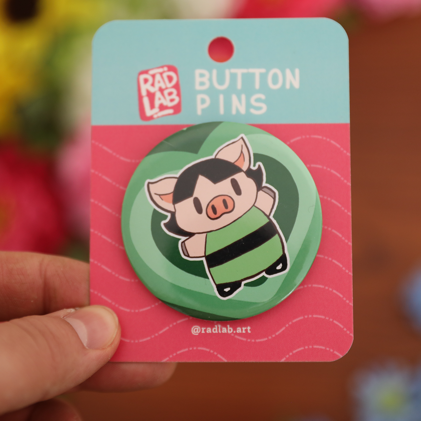 Button Pin | Lab Pig PPG Buttercup | 2.28 inches