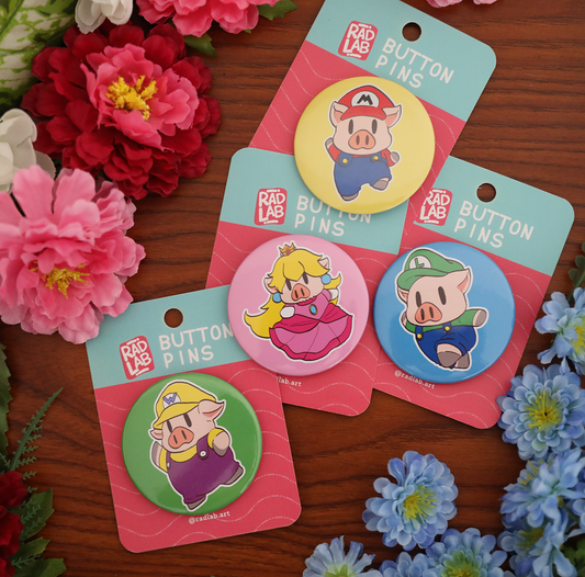 Button Pin| Super Brothers | 2.28 inches | Bundle (edit price and weight)