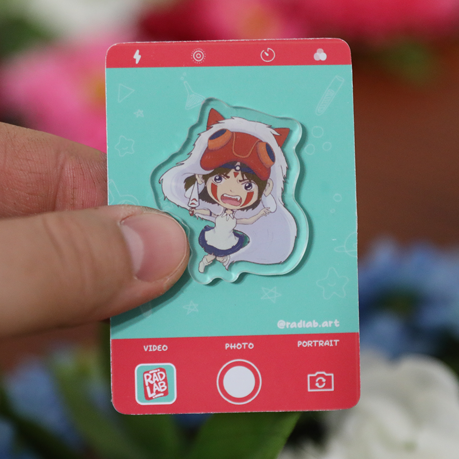 Acrylic Pin | Wolf Princess | 1.5 inch