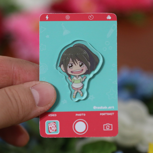 Acrylic Pin | Spirit Girl Green | 1.5 inch