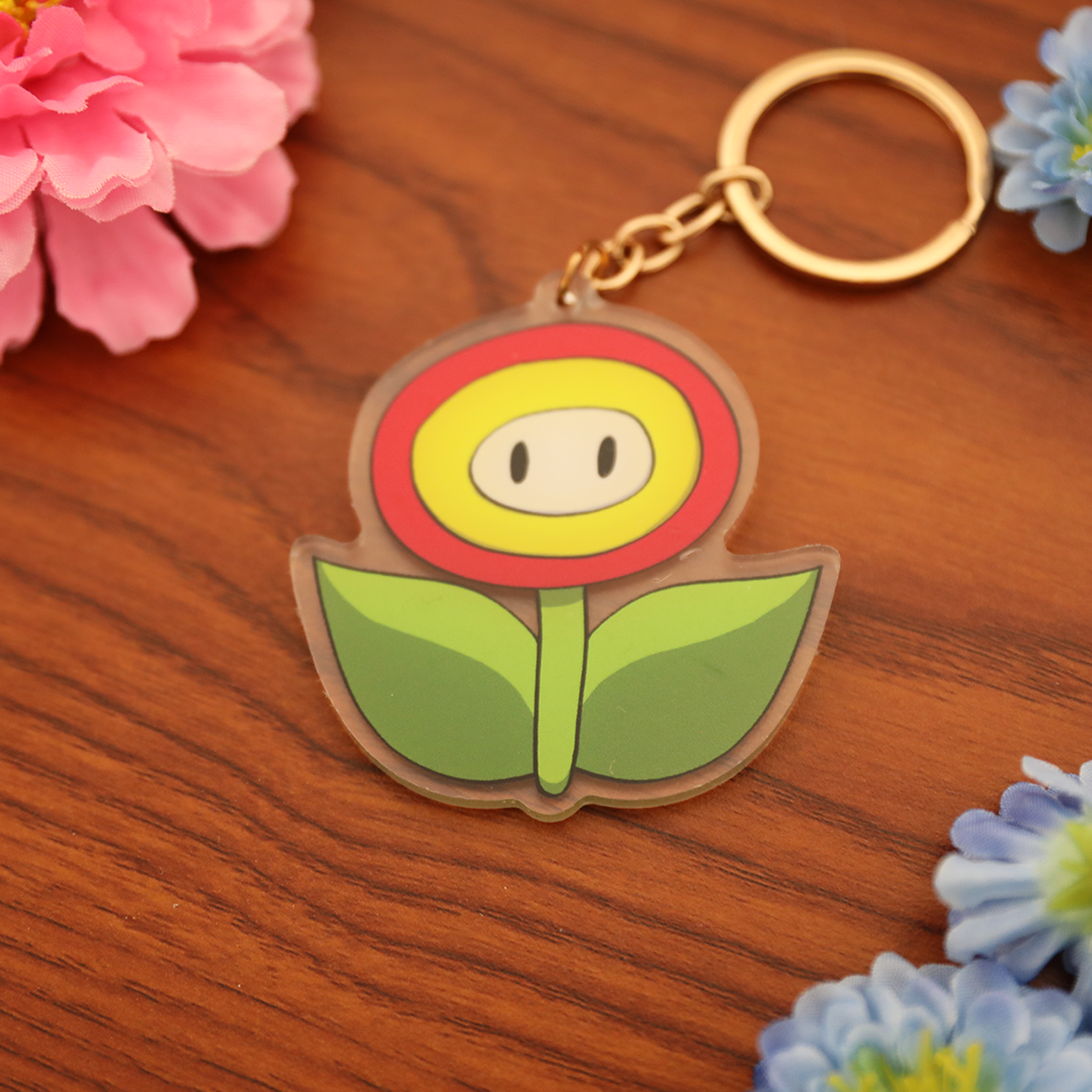 Acrylic Charms | Fiery Flower | 2.5 Inch