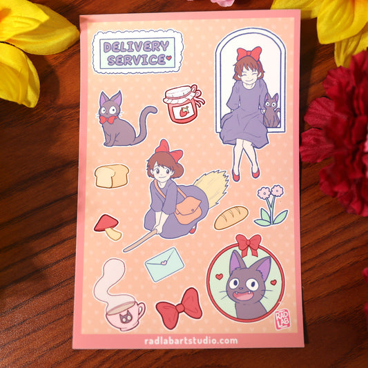 Delivery Witch | Waterproof Vinyl Stickers | 4x6 inches
