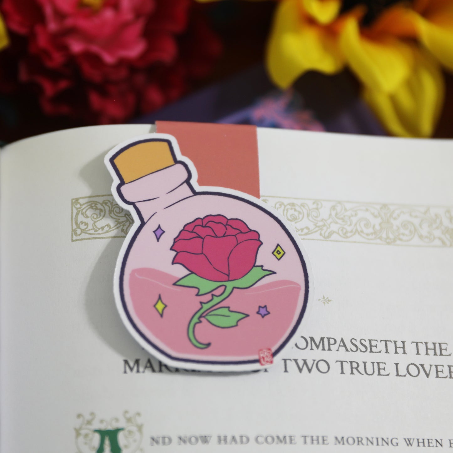 Glass Rose | Magnetic Bookmark | Page Marker