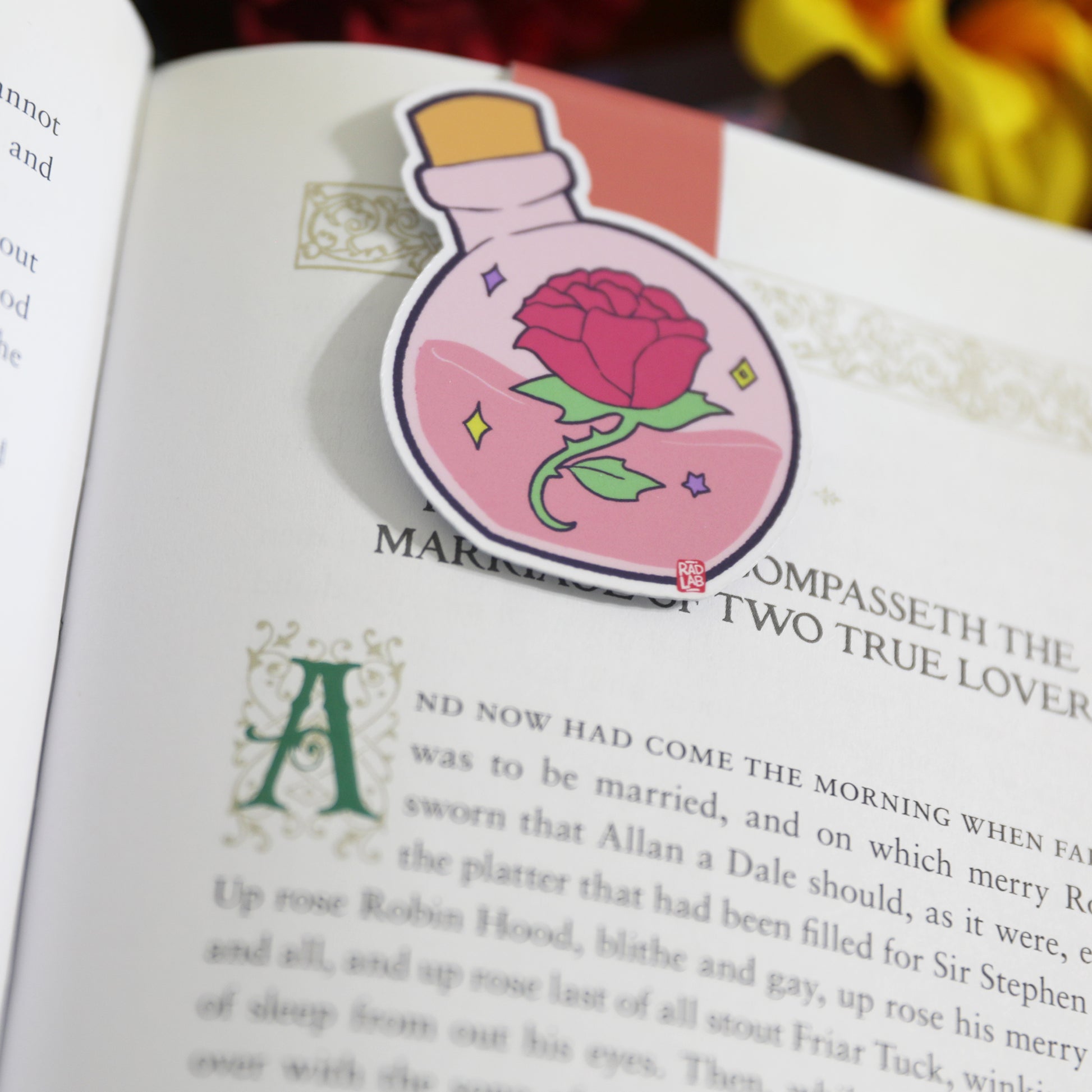 Glass Rose | Magnetic Bookmark | Page Marker