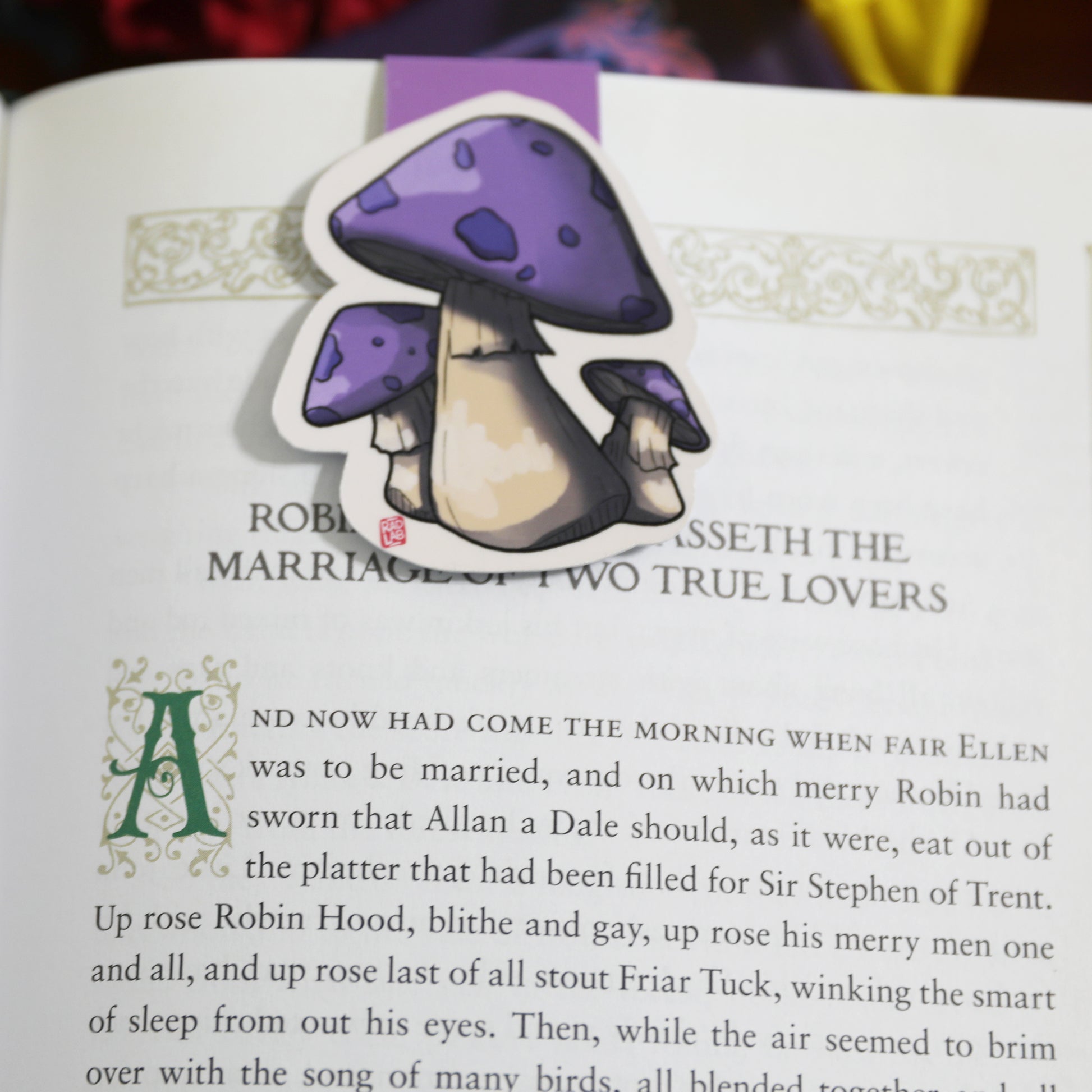 Purple Mushroom | Magnetic Bookmark | Page Marker