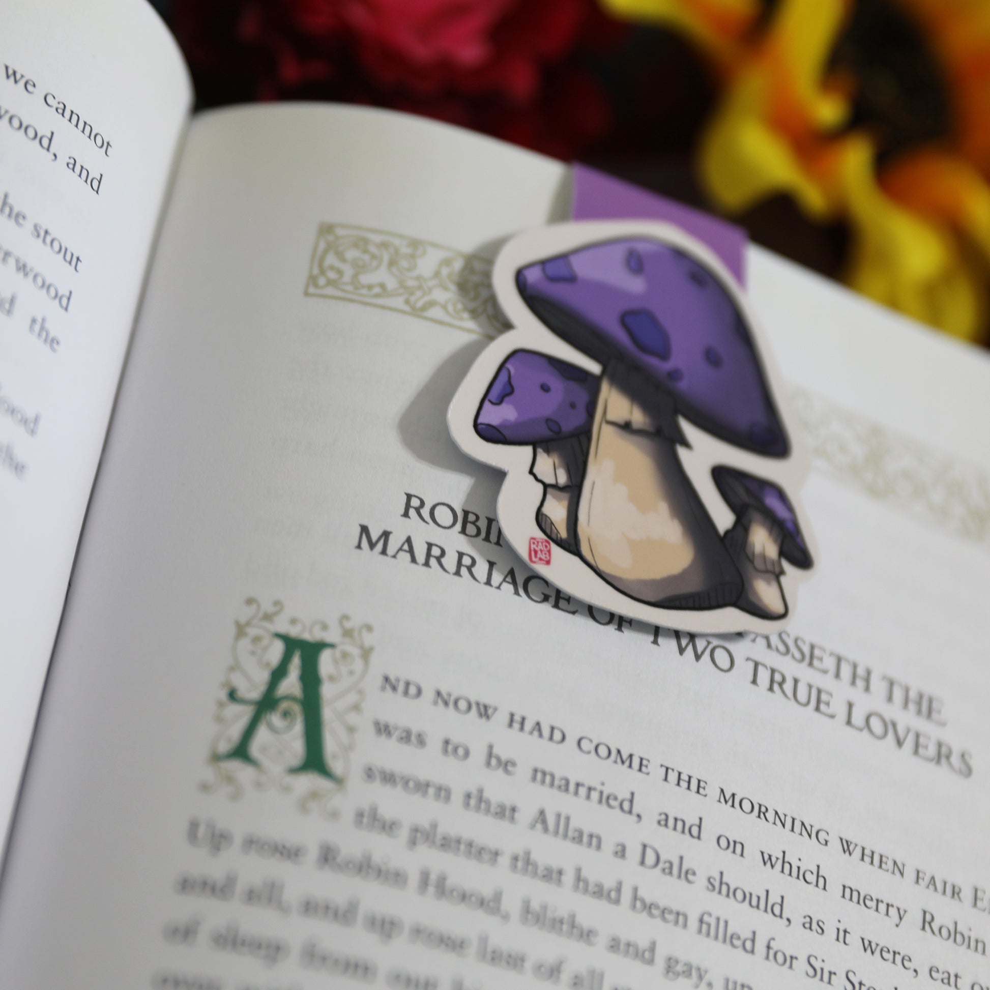 Purple Mushroom | Magnetic Bookmark | Page Marker