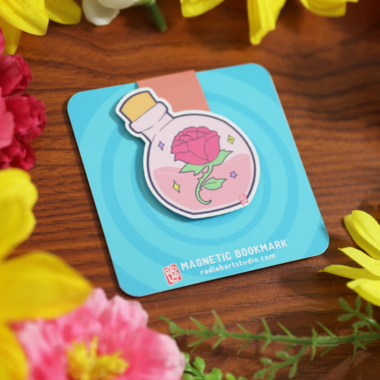 Glass Rose | Magnetic Bookmark | Page Marker