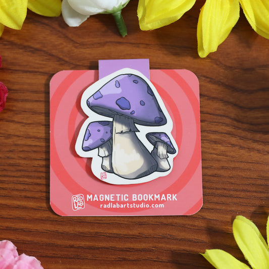 Purple Mushroom | Magnetic Bookmark | Page Marker