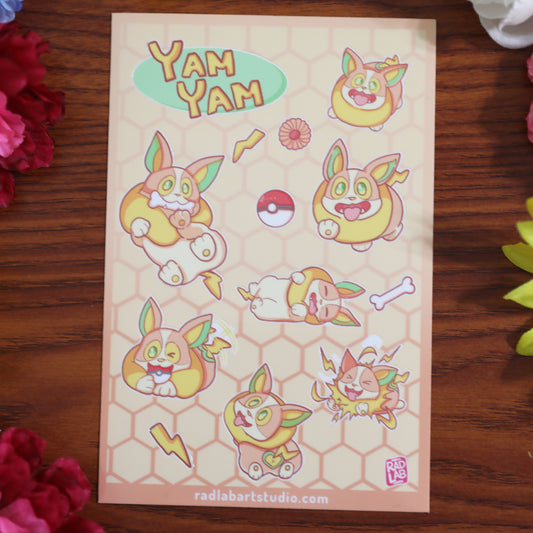Yam-Yam | Waterproof Vinyl Stickers | 4x6 inches