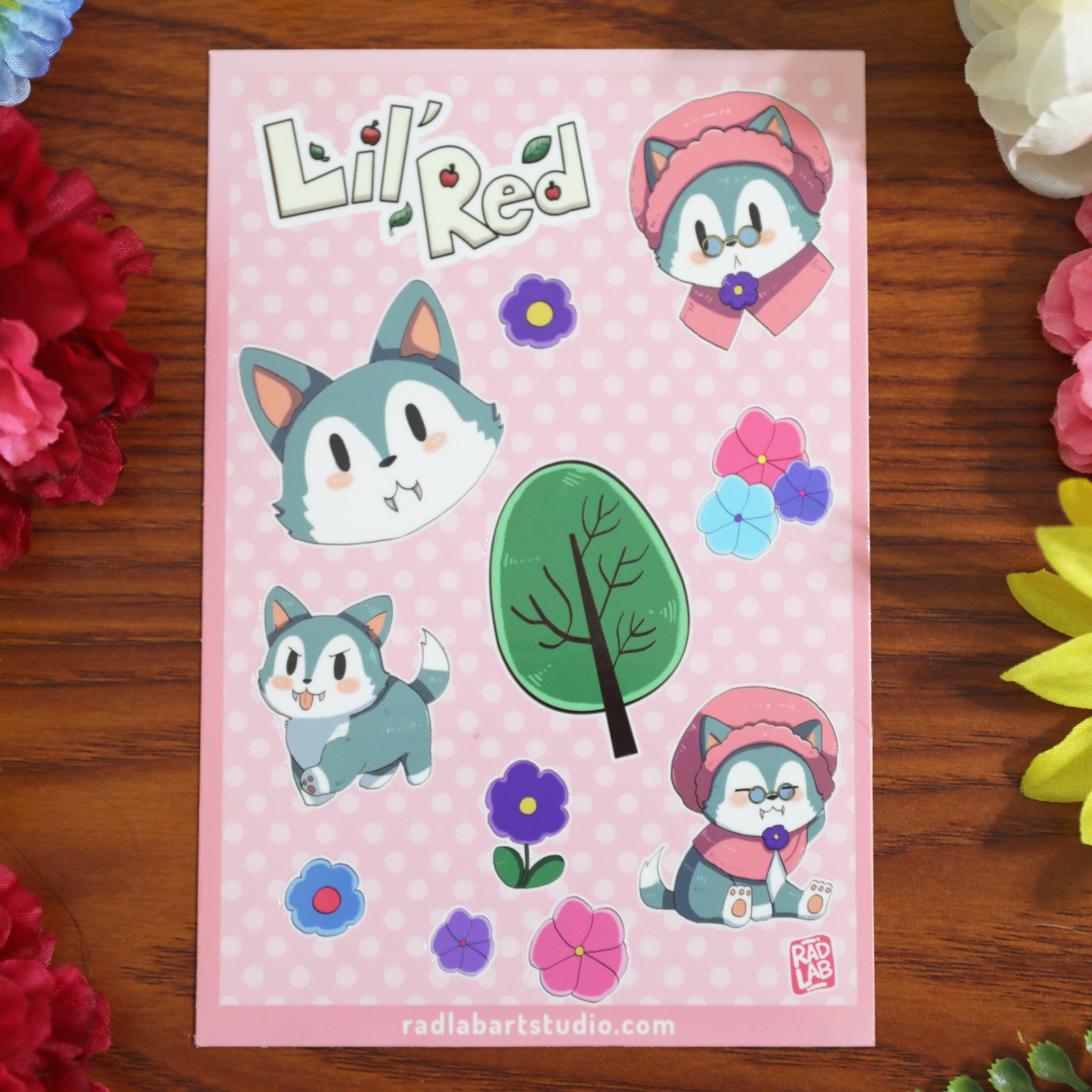 Red Riding Hood Sticker Sheet | Waterproof Vinyl Stickers | 4x6 inches