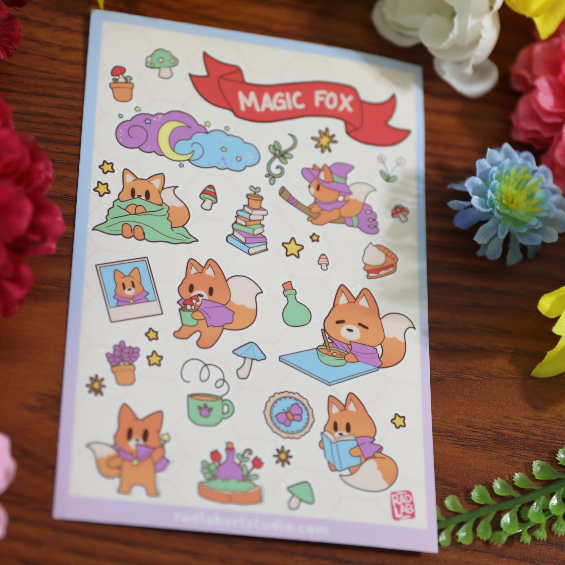 Magic Fox | Waterproof Vinyl Stickers | 4x6 inches