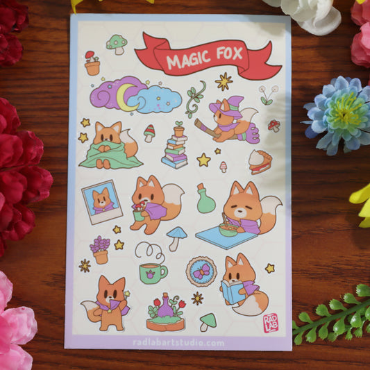 Magic Fox | Waterproof Vinyl Stickers | 4x6 inches