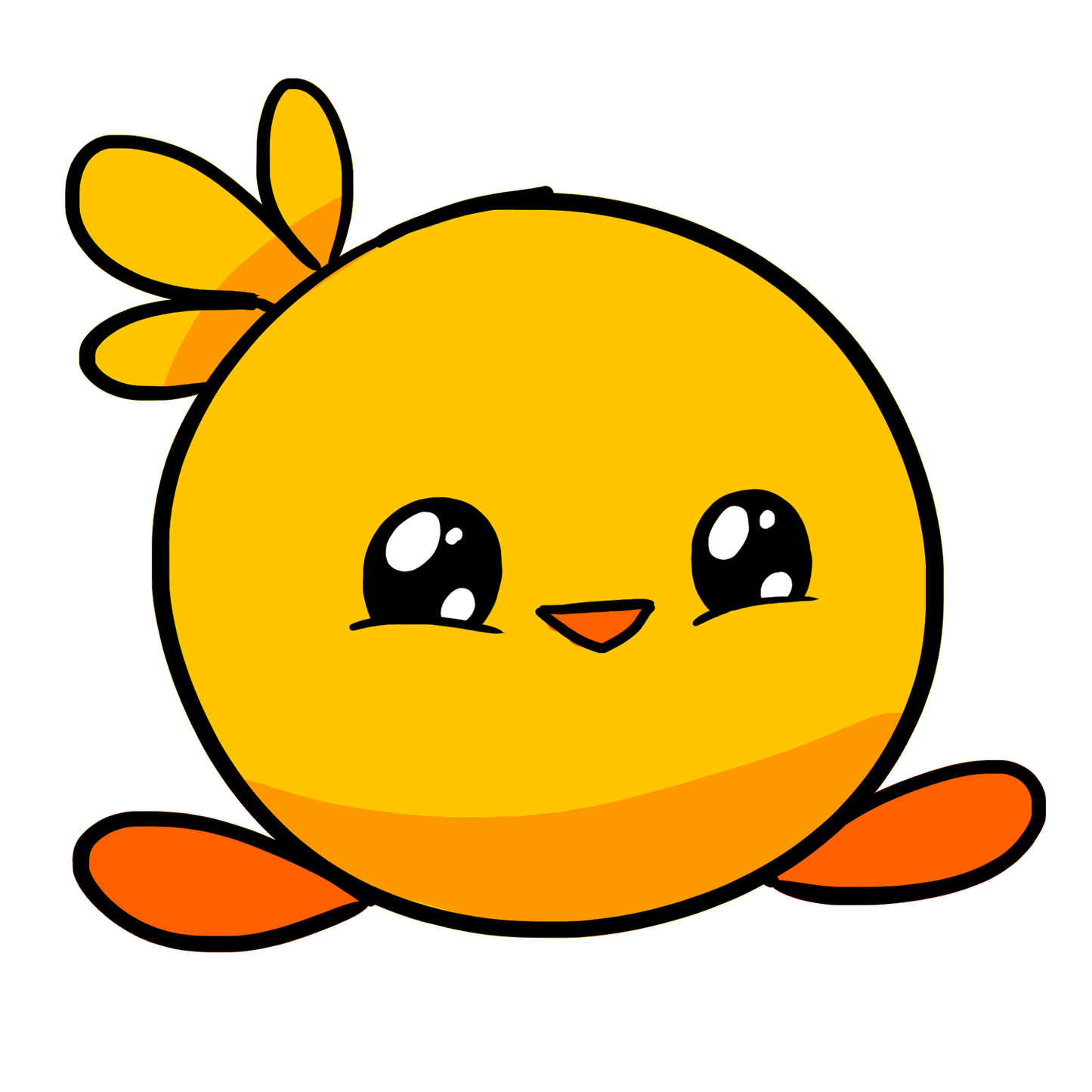 Piki Pii Sparkly Eyes | Kawaii Waterproof Matte Vinyl Sticker