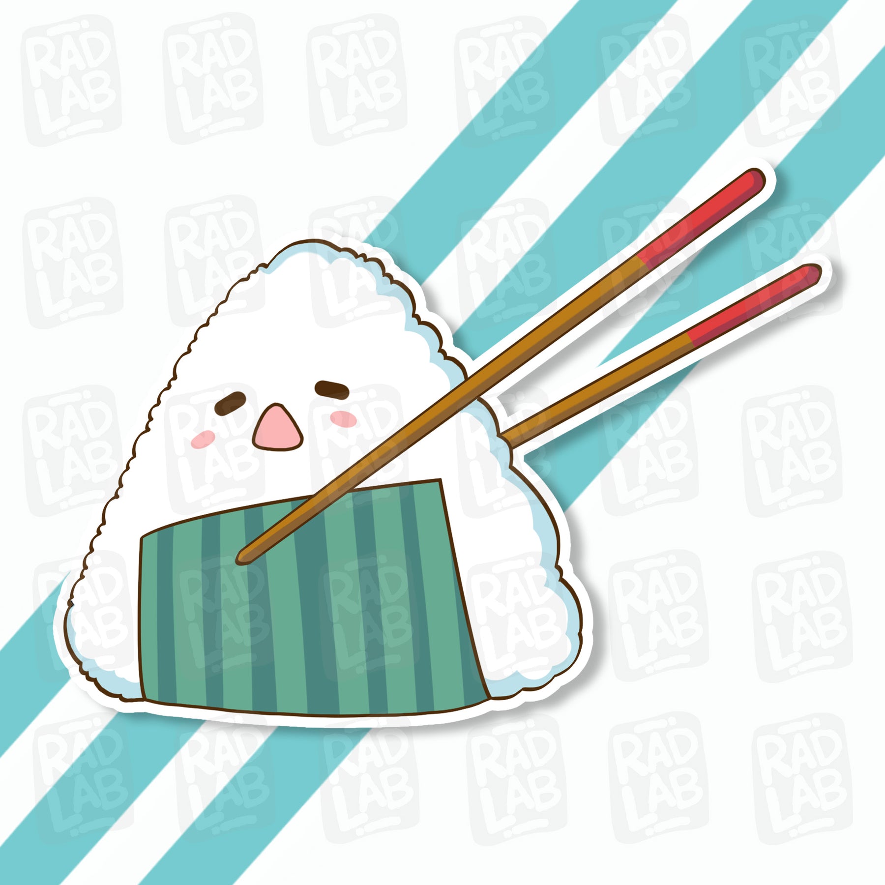 Onigiri Chopsticks | Waterproof Matte Vinyl Sticker