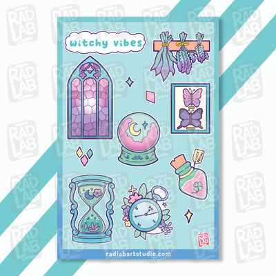 Witchy Vibes| Waterproof Vinyl Stickers | 4x6 inches