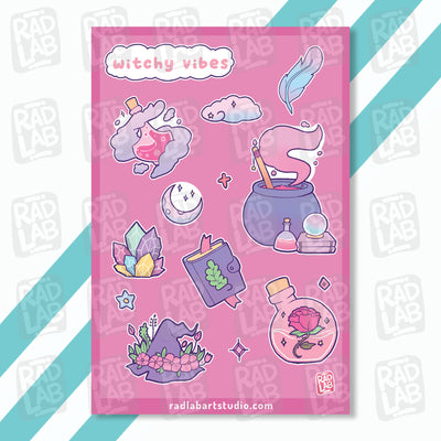 Witchy Vibes| Waterproof Vinyl Stickers | 4x6 inches