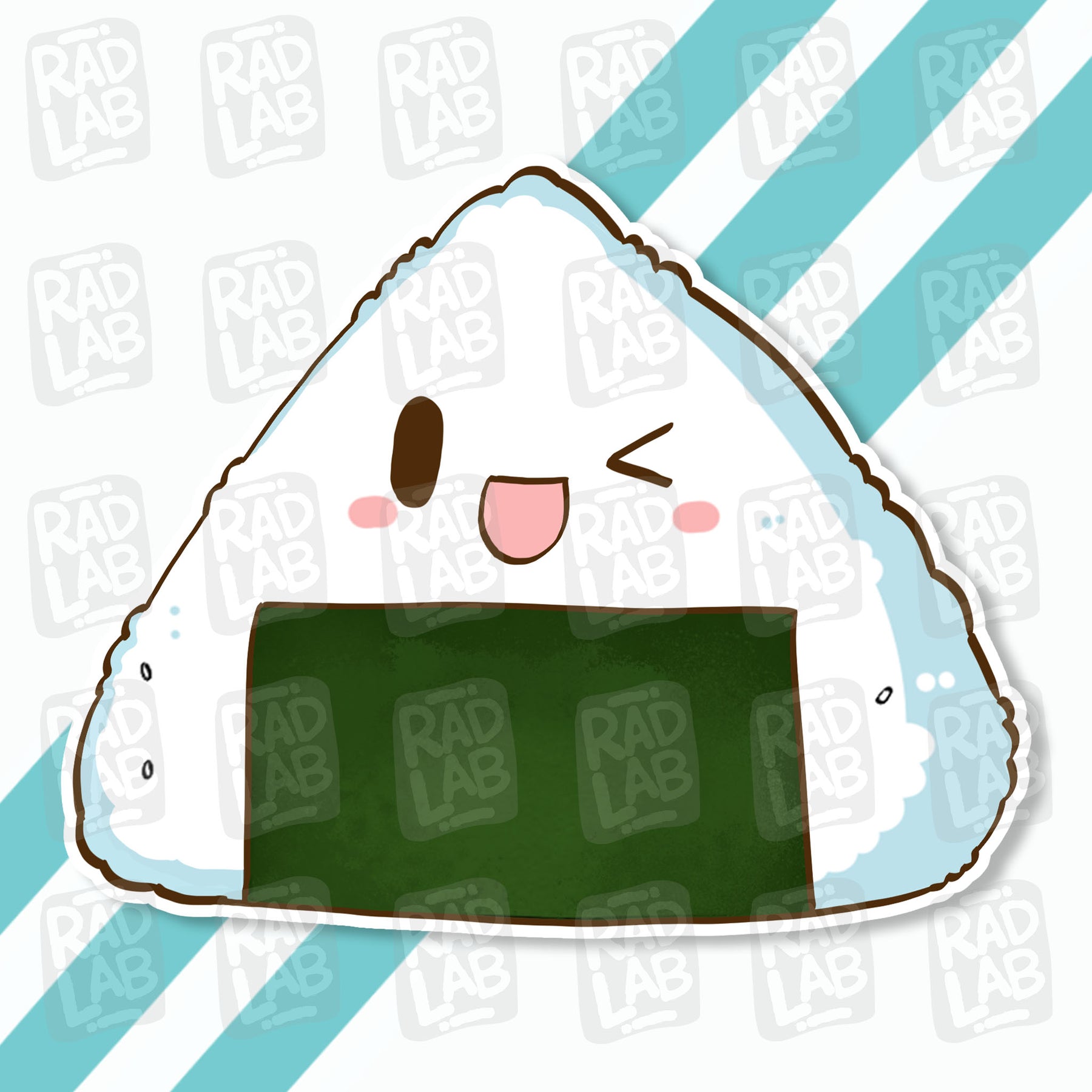 Onigiri Wink| Waterproof Matte Vinyl Sticker