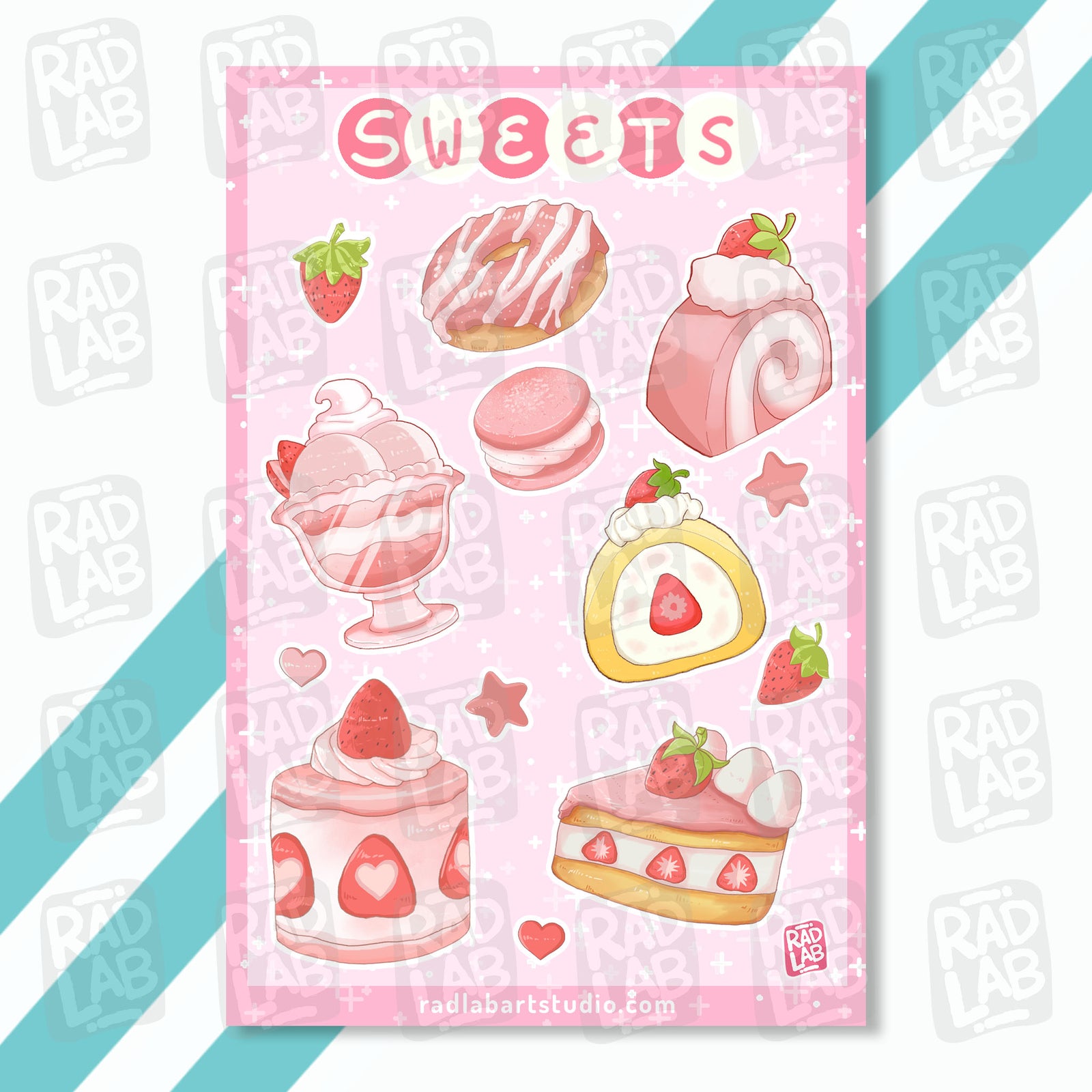 Sweets | Waterproof Vinyl Stickers | 4x6 inches