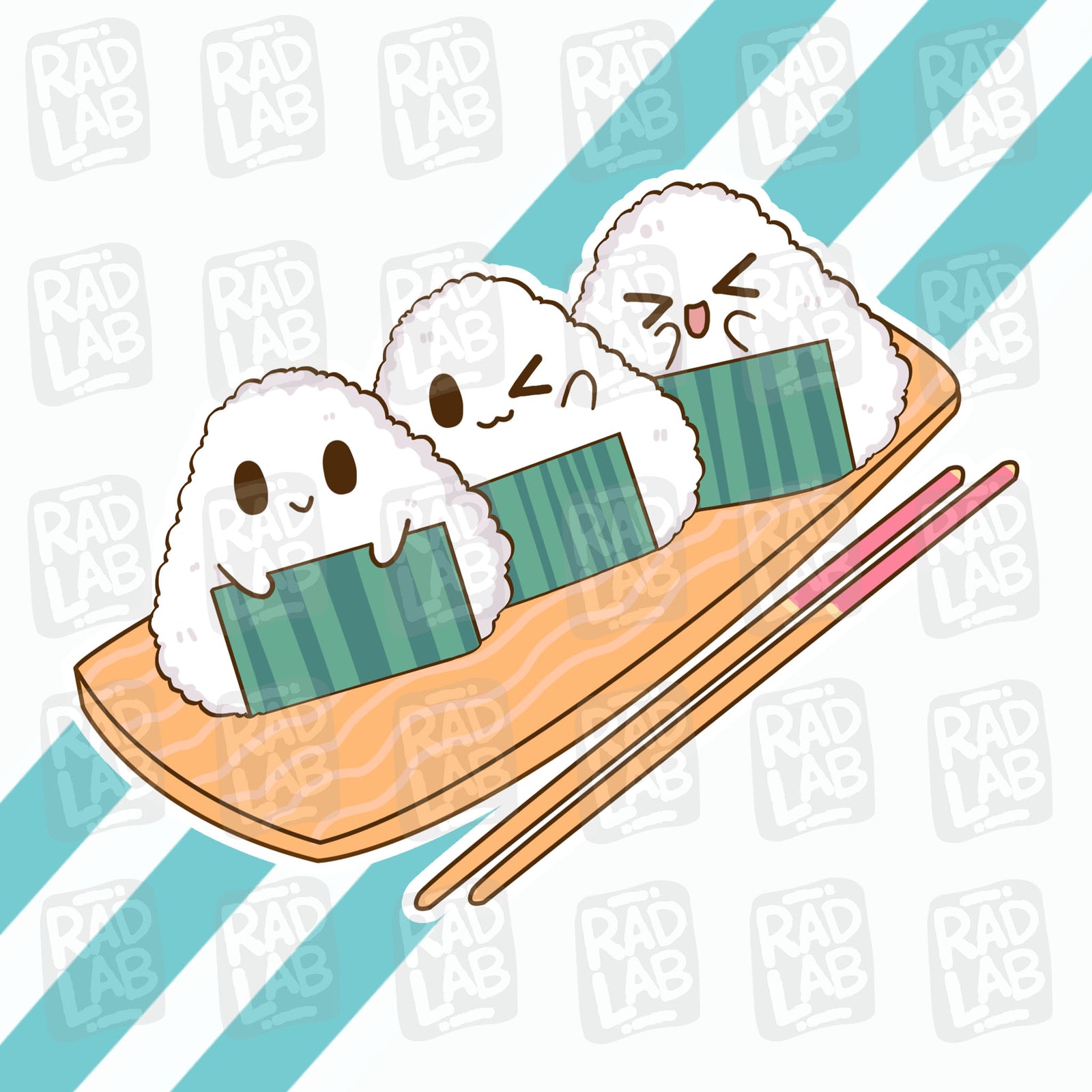 Onigiri Boat| Waterproof Matte Vinyl Sticker