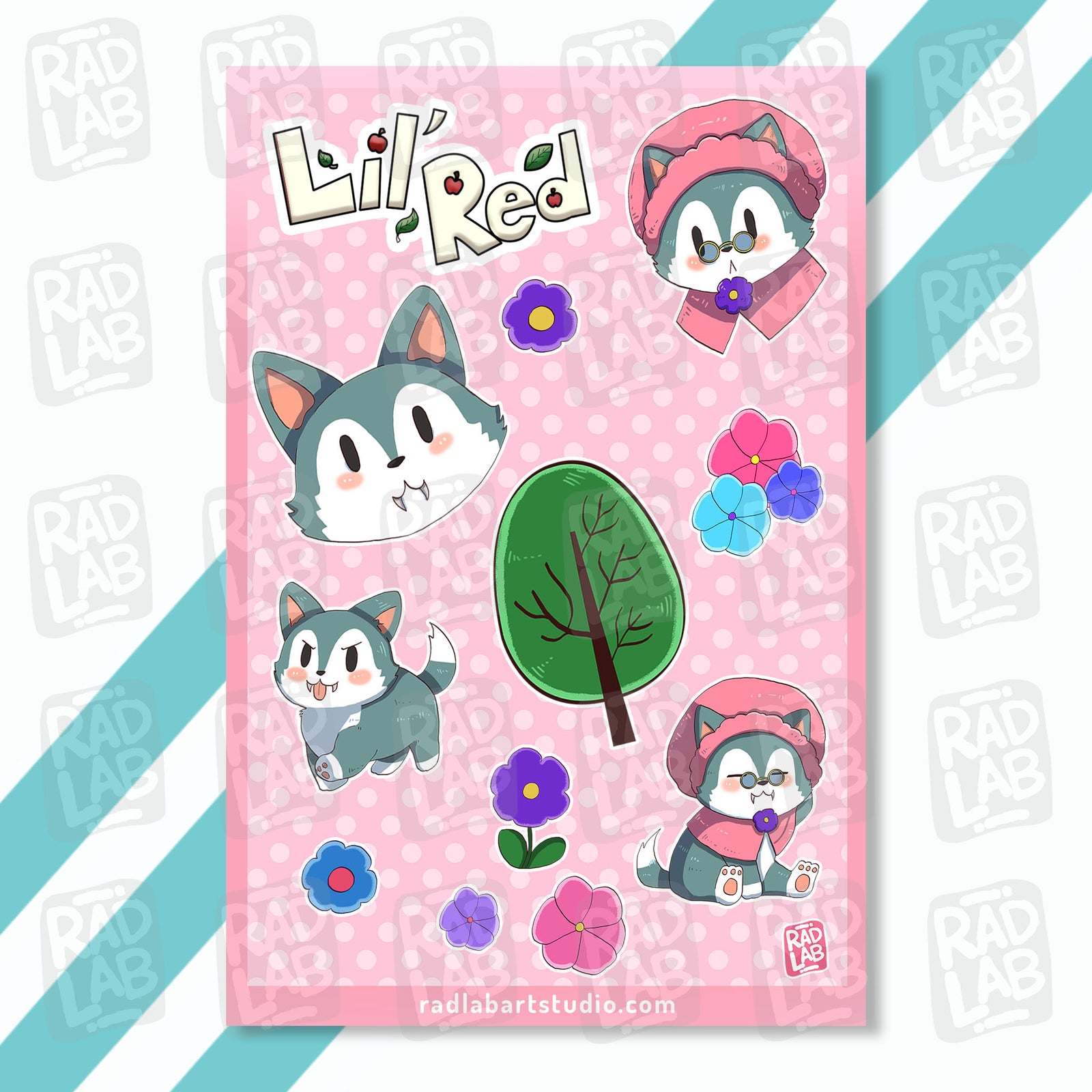 Red Riding Hood Sticker Sheet | Waterproof Vinyl Stickers | 4x6 inches