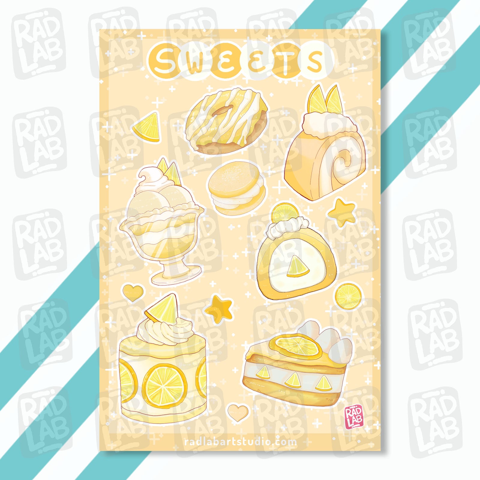 Sweets | Waterproof Vinyl Stickers | 4x6 inches