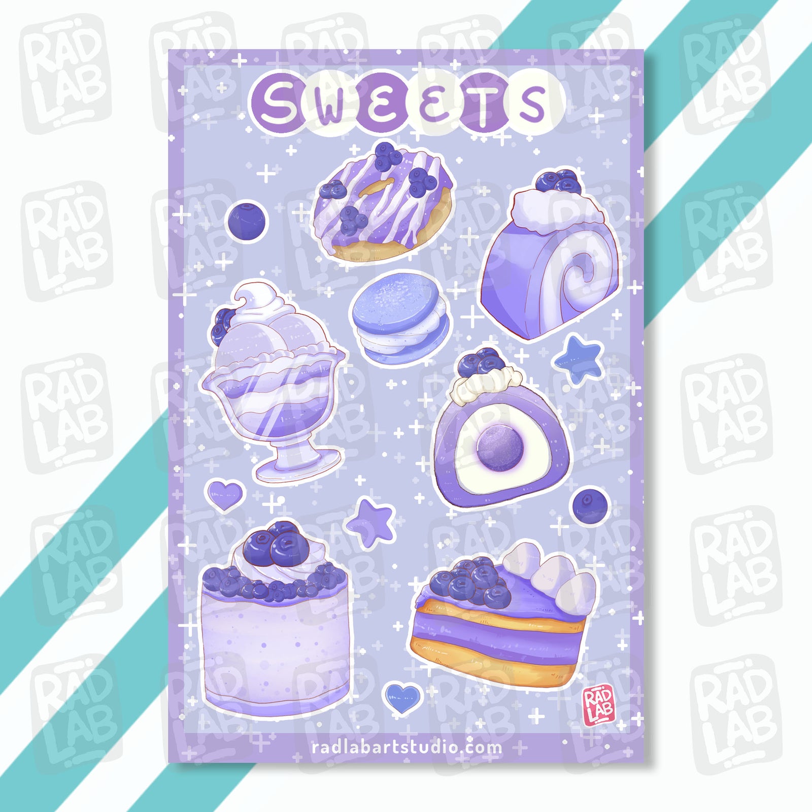 Sweets | Waterproof Vinyl Stickers | 4x6 inches