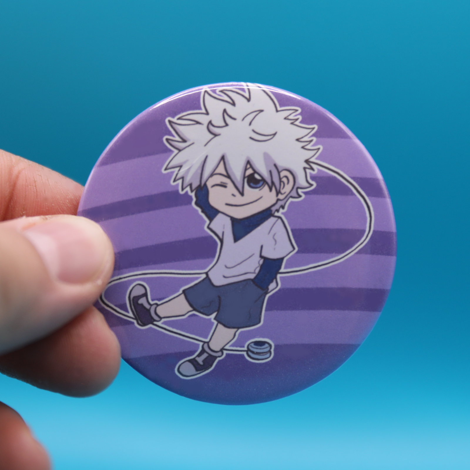 Button Pin | Chibi Killua | 2.28 inches