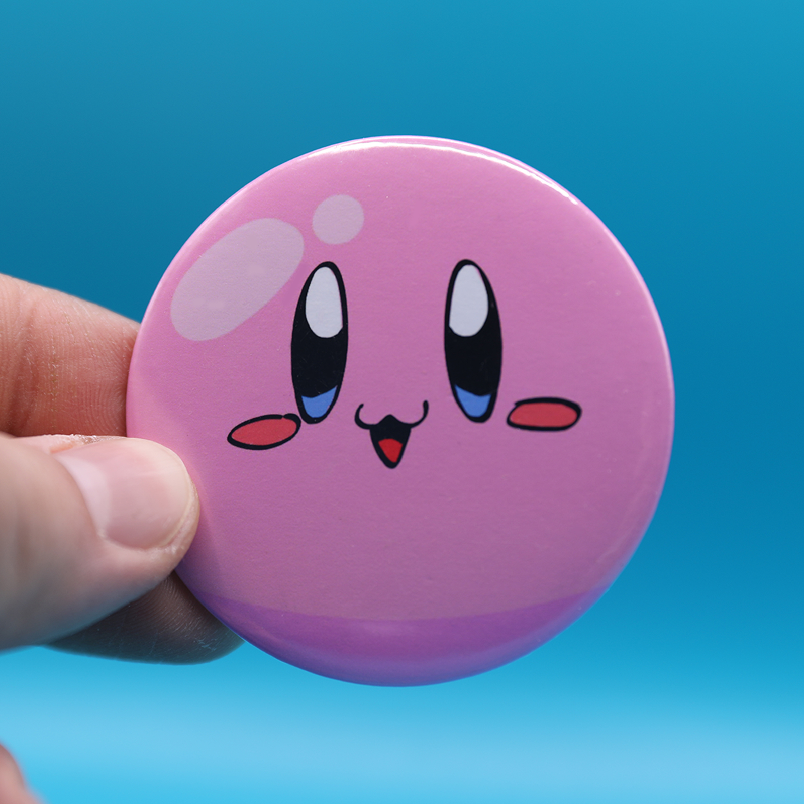 Button Pin | Pink Face | 2.28 inches