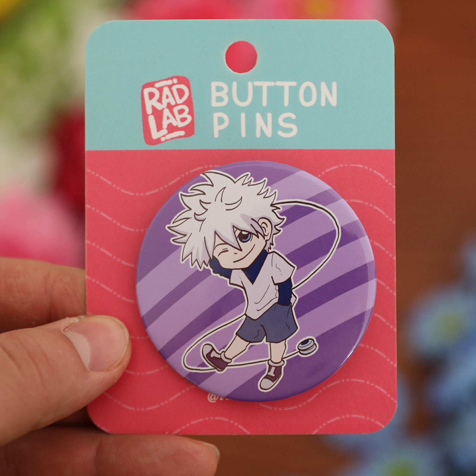 Button Pin | Chibi Killua | 2.28 inches