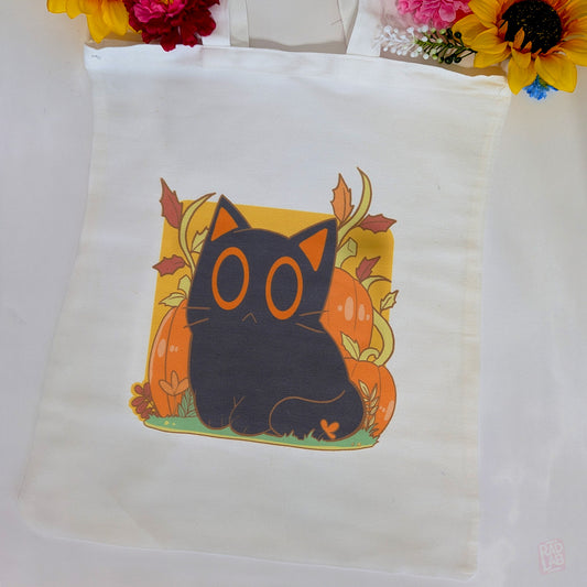 Canvas Tote Bags - Pumpkitty