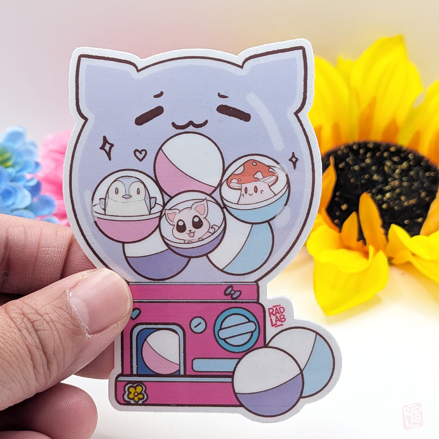 Gatchapon machine sticker
