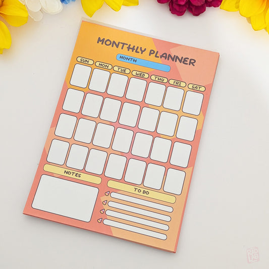 Happiness Monthly Planner Pad - Happy Boo & Batty