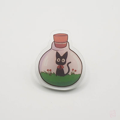 Acrylic Pin | Cat Bottle | 1.5 inch
